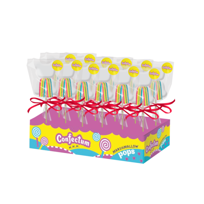 Шоубокс Marshmallow Pops МИШКА 0,312 кг (12шт/26 гр) (Confectum)