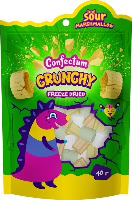 Crunchy кислый  ЛИМОН 40 гр/10 шт (Confectum)