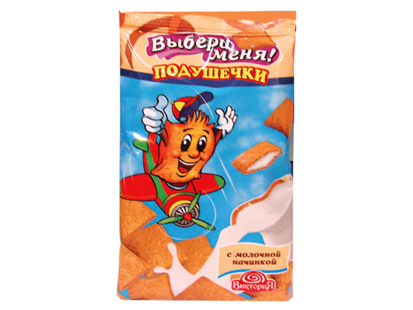 Подушечки с МОЛОЧНОЙ начинкой 100 гр/30 шт (ВИКТОРИЯ)