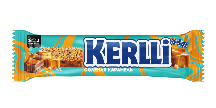Батончик злаковый  KERLLI "Солёная карамель" 50 гр/18 шт (4622)