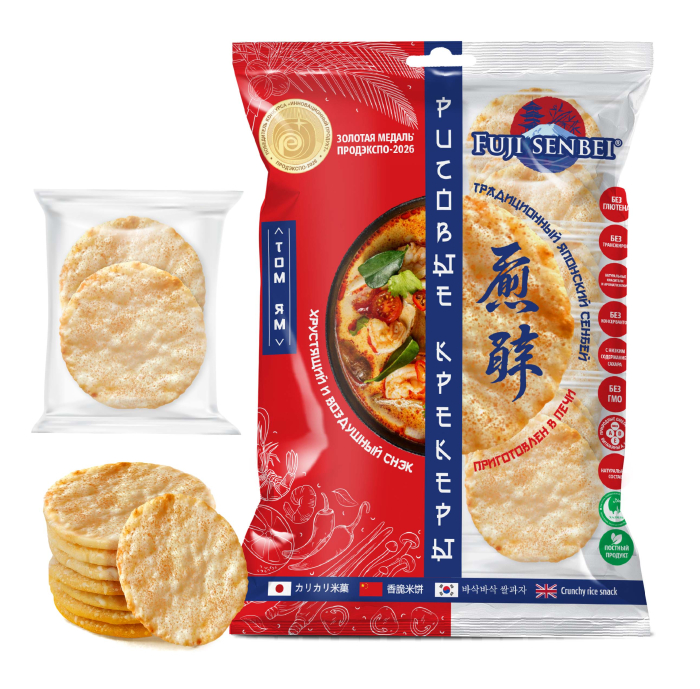 FUJI SENBEI Рисовые крекеры вкус Том Ям 90 гр/20 шт (Кремона) 10230