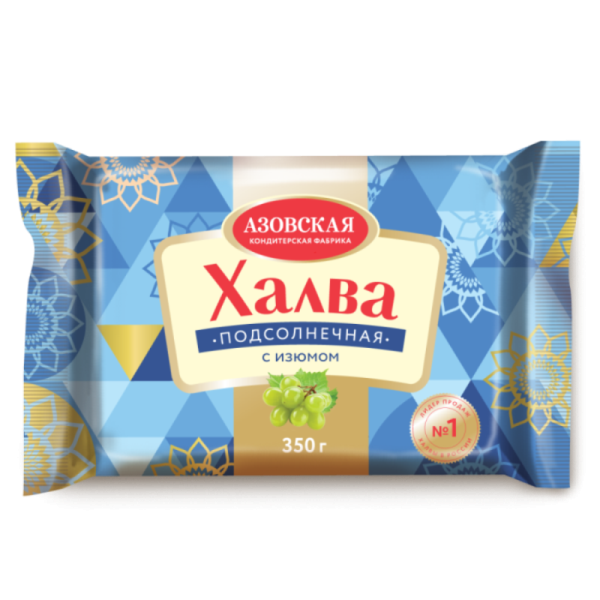 350 гр/16 шт Халва подсолнечная изюм (АКФ) 