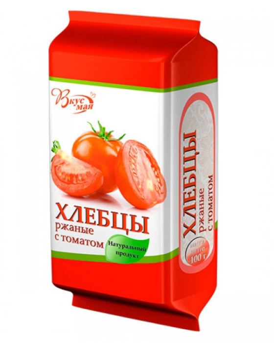 Хлебцы "Ржаные с томатом" 100 гр/24 шт (ВКУС МАЯ)