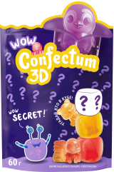 Конфеты ФАСОВКА "Confectum funny 3D" КУБ   60 гр/64 шт (Confectum)