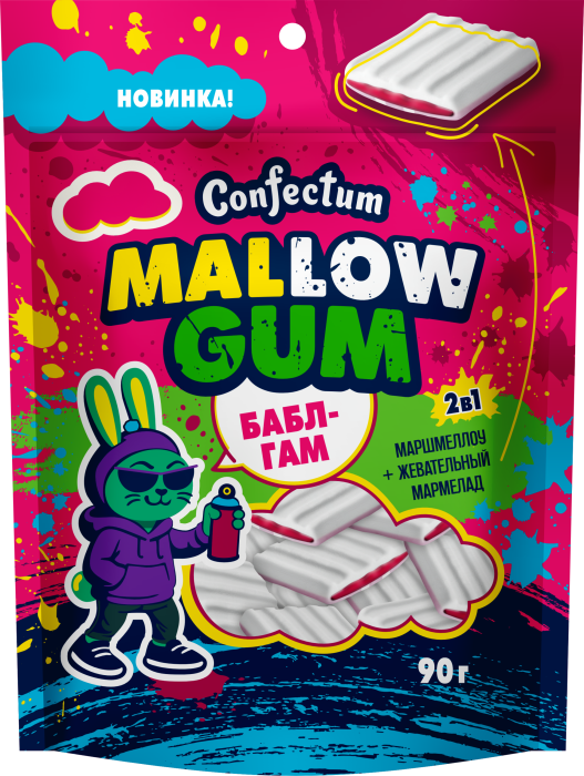 Mellow Gum бабл гам 90 гр/13 шт (Confectum )