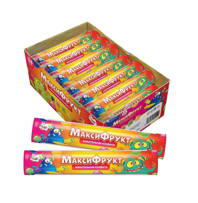 Конфета "Максифрукт" жевательная 20 гр/24 шт (Сласти Лэнд) В2204