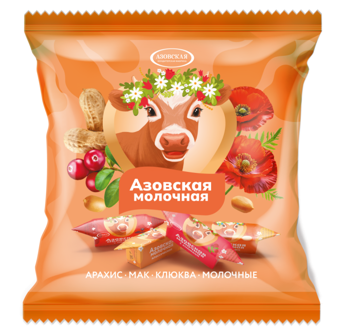 АЗОВСКАЯ Арахис-Мак-Клюква АССОРТИ 0,300/10 шт (АКФ)