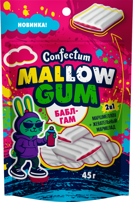 Mellow Gum бабл гам 45 гр/16 шт (Confectum )