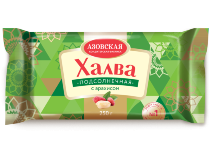 250 гр/18 шт Халва подсолнечная с арахисом (АКФ)