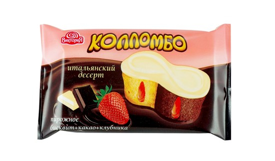 Пирожное Итальянский десерт Колломбо КЛУБНИКА 800 гр (ВИКТОРИЯ)