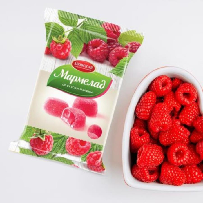 Мармелад "Малина" 300 гр/12 шт желейный (АКФ)