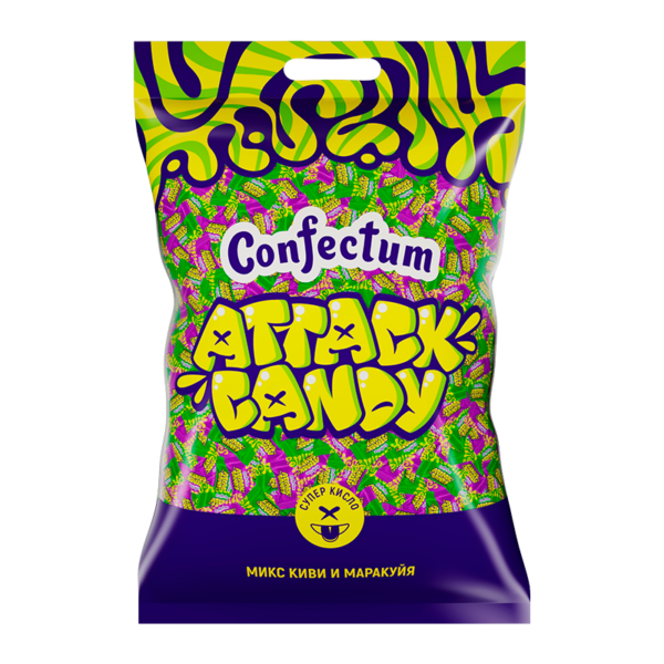 Карамель "Attack Candy" Киви и маракуйя 0,5 кг/6 шт (Confectum)