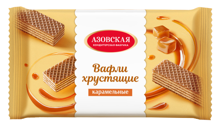 200 гр/18 шт Вафли со вкусом КАРАМЕЛЬ (АКФ)