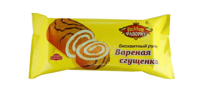 150 гр/12 шт Рулет бисквитный ВАРЁНАЯ СГУЩЕНКА  (ВИКТОРИЯ)